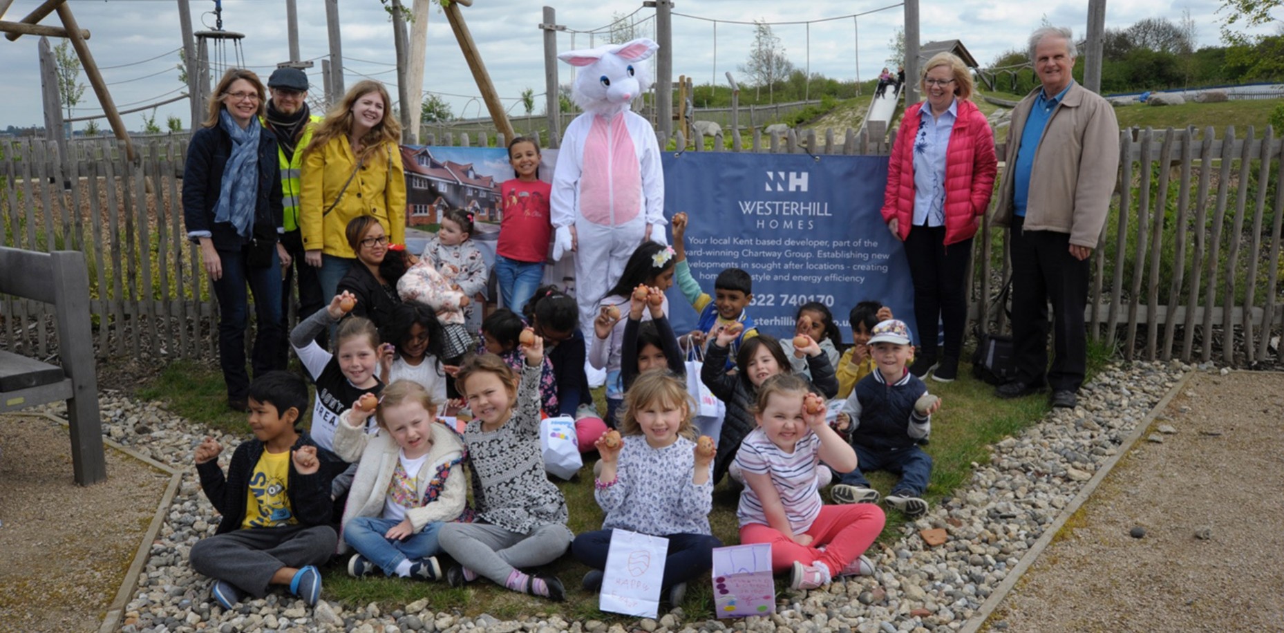 Easter Egg Hunt At Castle Hill, Ebbsfleet